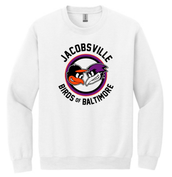 Jacobsville Elementary - Birds - Crewneck Sweatshirt (Youth and Adult) (White or Grey)