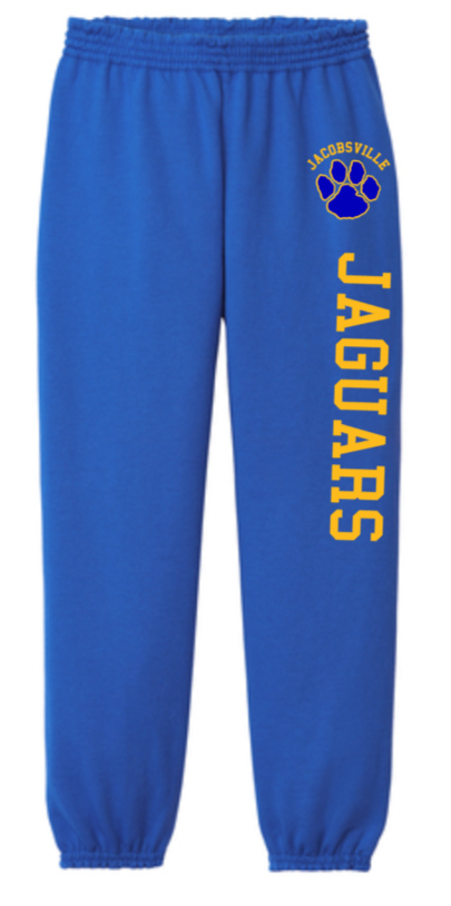 Jacobsville Elementary -Jaguar - Sweatpants - (Youth or Adult) (Blue or Grey)