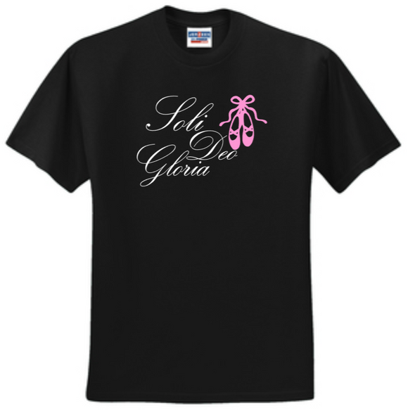 Soli Deo Gloria - Black Short Sleeve Shirt (Youth or Adult)