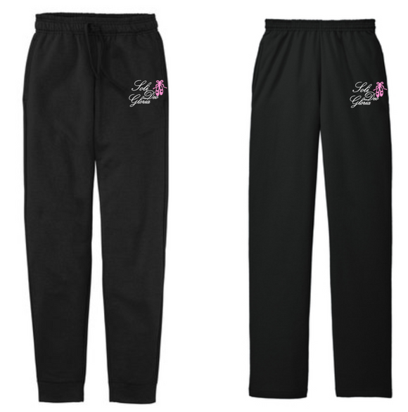 Soli Deo Gloria - Black Jogger Sweatpants (Youth or Adult)