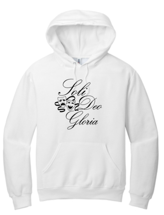 Soli Deo Gloria - Theatre White Hoodie Sweatshirt (Youth and Adult)