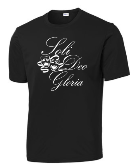 Soli Deo Gloria - Theatre Black Performance Short Sleeve Shirt (Youth and Adult)