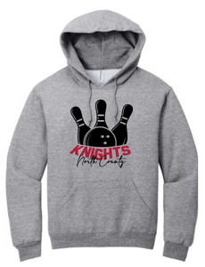 NC Unified Bowling - Pins Hoodie Sweatshirt (Sports Grey)