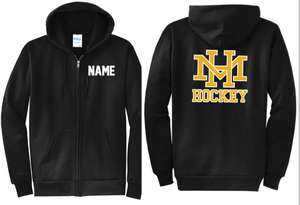 MTH Hockey - Black Full Zip Hoodie (Youth and Adult)