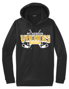 MTH Hockey - Classic Black Performance Hoodie Sweatshirt (Youth or Adult)