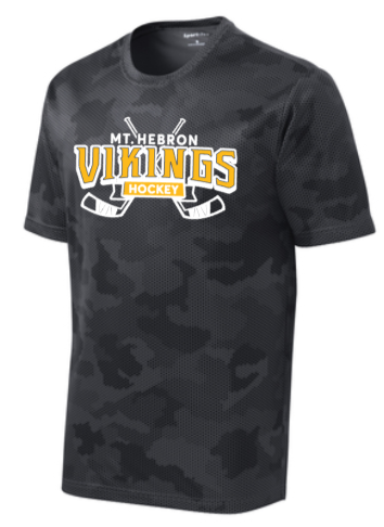 MTH Hockey - Classic Black Camo Hex Short Sleeve Shirt (Youth or Adult)