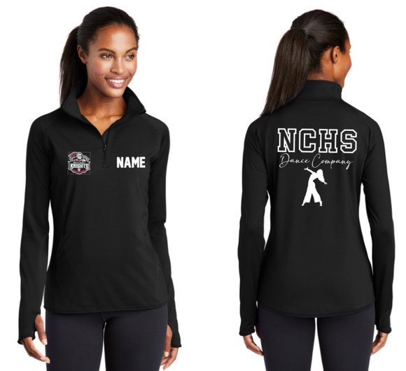 NCHS Dance - 1/4 Zip Black Sport-Wick Stretch (Lady or Unisex)