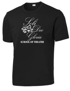 Soli Deo Gloria - Theatre Black Performance Short Sleeve Shirt (Youth and Adult)