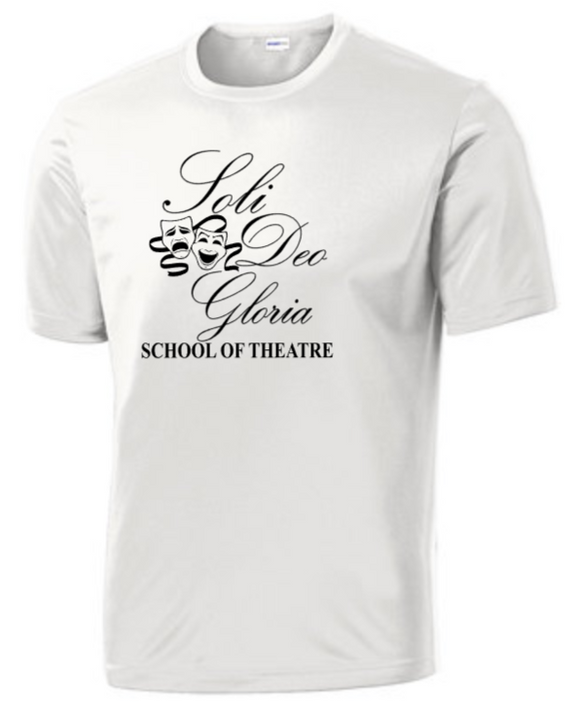 Soli Deo Gloria - Theatre White Performance Short Sleeve Shirt (Youth and Adult)