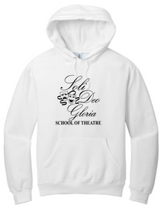 Soli Deo Gloria - Theatre White Hoodie Sweatshirt (Youth and Adult)