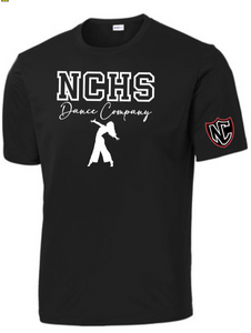 NCHS Dance - Black Performance Short Sleeve Shirt (Youth and Adult)