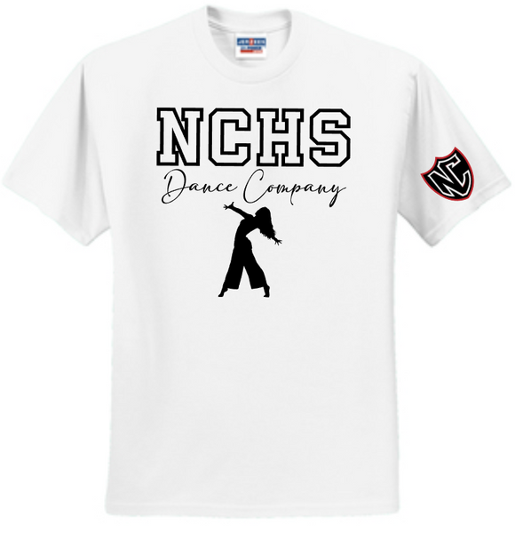 NCHS Dance - Short Sleeve Shirt (Youth or Adult) (White or Grey)