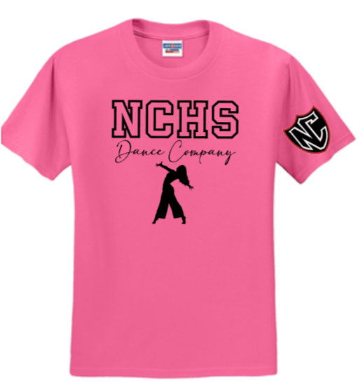 NCHS Dance - Pink Short Sleeve Shirt (Youth or Adult)