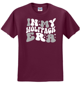 St. Joseph - IN MY WOLFPACK ERA - Maroon Short Sleeve Shirt (Youth or Adult)