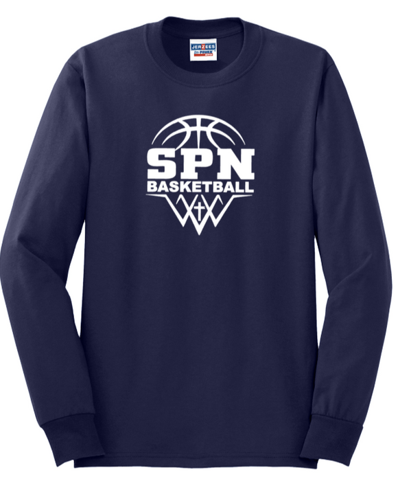 SPN Basketball - Navy Blue Long Sleeve Shirt