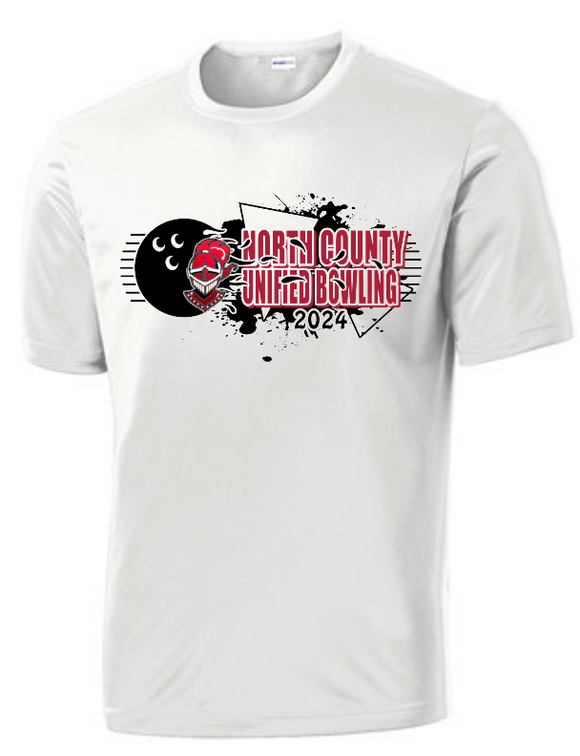 NC Unified Bowling - Classic White Performance Short Sleeve Shirt