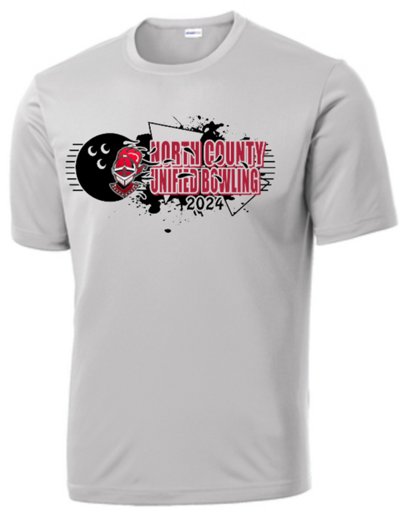 NC Unified Bowling - Classic Grey Performance Short Sleeve Shirt