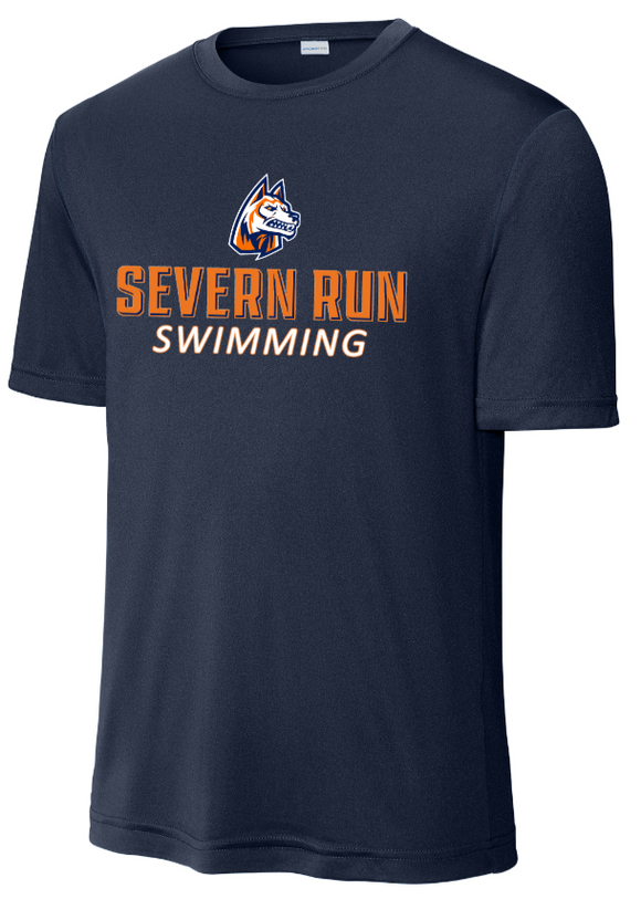 SRHS Swim - Navy Blue Performance Short Sleeve Shirt