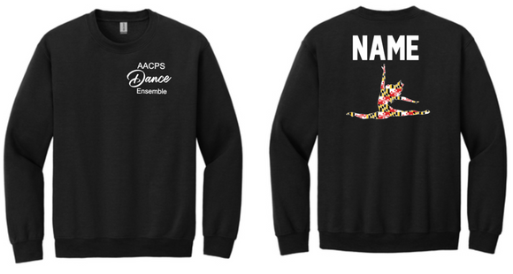 AACPS Dance Ensemble - Black Crewneck Sweatshirt (Youth and Adult)