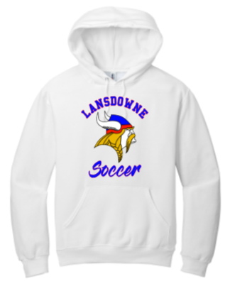 LHS Vikings - Official White Hoodie Sweatshirt - ALL FALL SPORTS, PICK YOUR SPORT
