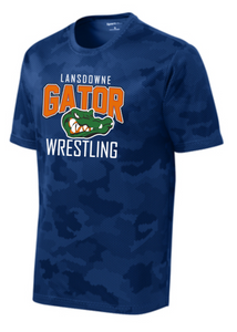 Gator Wrestling - Blue Camo Hex Short Sleeve Shirt