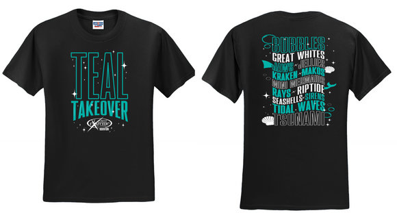 Teal Takeover - Black Short Sleeve Shirt (Youth or Adult)