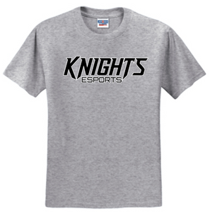 NCHS ESports - Knights Grey Short Sleeve T Shirt (Youth and Adult)