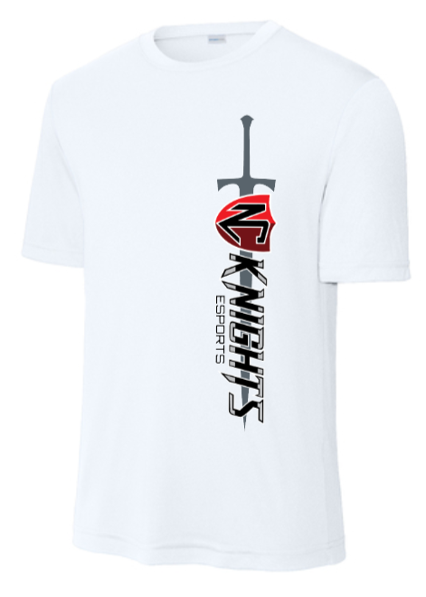 NCHS ESports - Sword White Performance Short Sleeve Shirt (Youth and Adult)