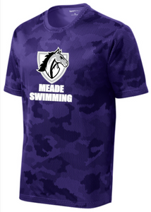 MEADE Swimming - Purple Camo Hex Short Sleeve Shirt