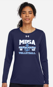 MDSA VBall - Navy Blue Lady Under Armour Long Sleeve T Shirt