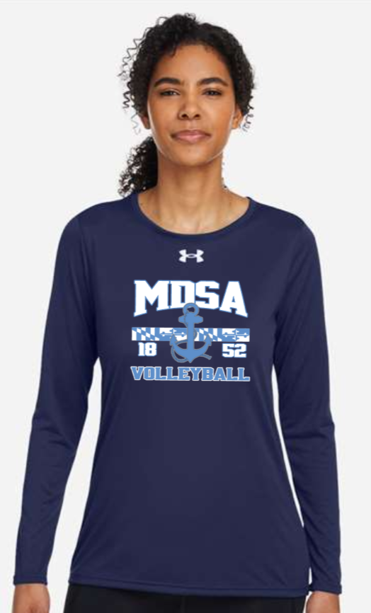 MDSA VBall - Navy Blue Lady Under Armour Long Sleeve T Shirt