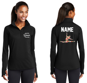 AACPS Dance Ensemble - Black 1/4 Zip (Men's or Lady) (LAST NAME EMBROIDERED)