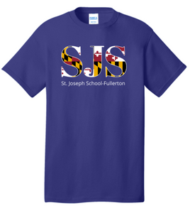 St. Joseph - MD Flag SS T Shirt (Purple, Orange Yellow, Red or White) (YOUTH OR ADULT)