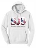 St. Joseph - USA Flag Hoodie Sweatshirt (White, Purple, Yellow Red or Orange) (Youth or Adult)