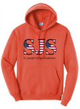 St. Joseph - USA Flag Hoodie Sweatshirt (White, Purple, Yellow Red or Orange) (Youth or Adult)