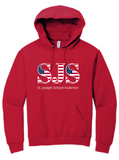 St. Joseph - USA Flag Hoodie Sweatshirt (White, Purple, Yellow Red or Orange) (Youth or Adult)