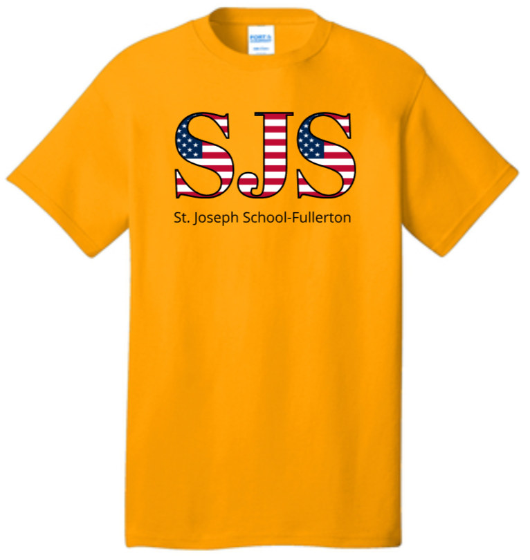 St. Joseph - USA Flag SS T Shirt (Purple, Orange, Yellow, Red or
