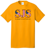 St. Joseph - USA Flag SS T Shirt (Purple, Orange, Yellow, Red or White) (YOUTH or ADULT)