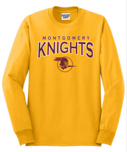 MC Fightin' Knights - Pro Logo - GOLD Long Sleeve T Shirt