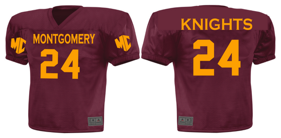 Montgomery Football - Maroon Dash Jersey