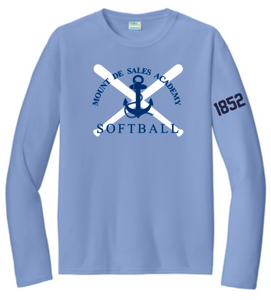 MDSA Softball - Official - Performance Long Sleeve T Shirt (Carolina Blue)