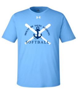 MDSA Softball - Official - Carolina Blue Under Armour Short Sleeve T Shirt