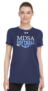 MDSA Softball - Classic - Lady Navy Blue Under Armour Short Sleeve T Shirt