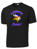 LHS Vikings - Official Black Performance Short Sleeve Shirt - ALL FALL SPORTS, PICK YOUR SPORT