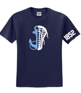 MDSA Lax - Anchor Navy Blue Short Sleeve T Shirt