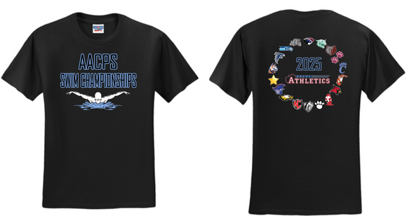 2025 AACPS SWIM CHAMPS - Black Short Sleeve Shirt