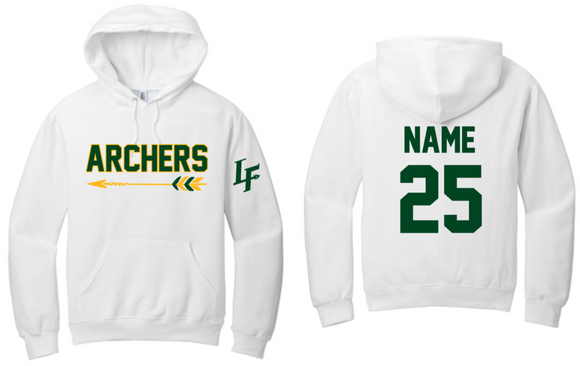 LF ARCHERS - Official - White Hoodie Sweatshirt