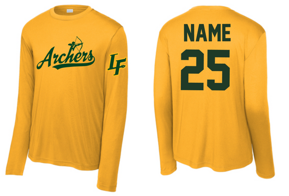 LF ARCHERS - Archers - Gold Performance Long Sleeve T Shirt