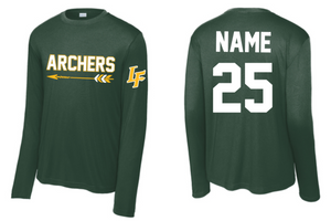 LF ARCHERS - Official - Green Performance Long Sleeve T Shirt