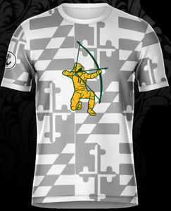 LF ARCHERS - White MD Flag Ghost Short Sleeve Shirt